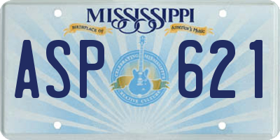MS license plate ASP621