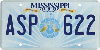 MS license plate ASP622