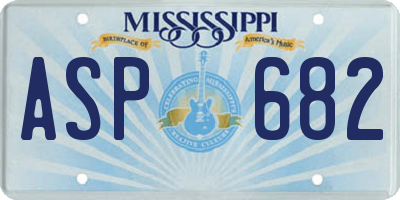 MS license plate ASP682