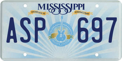 MS license plate ASP697