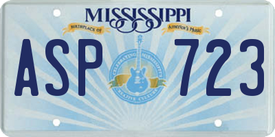 MS license plate ASP723