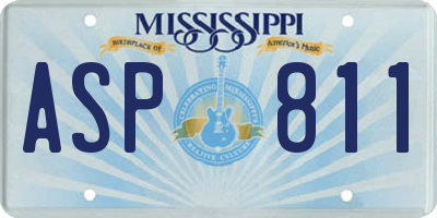 MS license plate ASP811