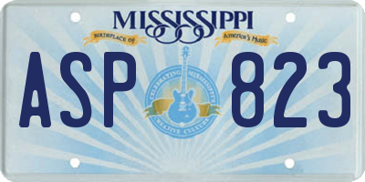 MS license plate ASP823