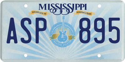 MS license plate ASP895