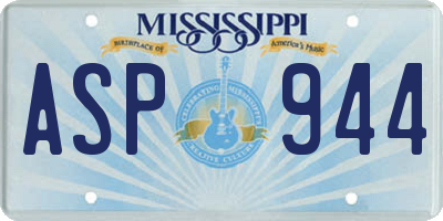 MS license plate ASP944