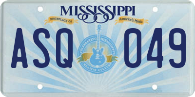 MS license plate ASQ049
