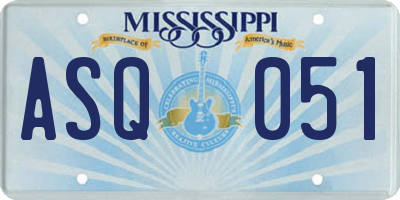 MS license plate ASQ051
