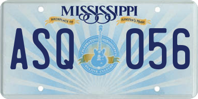 MS license plate ASQ056