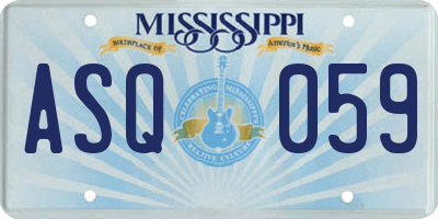 MS license plate ASQ059