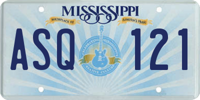 MS license plate ASQ121