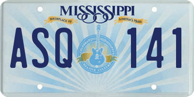 MS license plate ASQ141