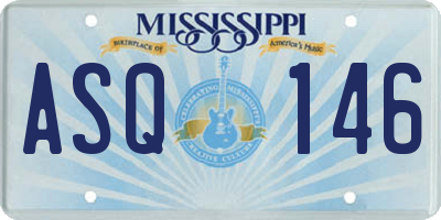 MS license plate ASQ146