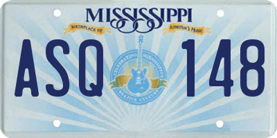 MS license plate ASQ148