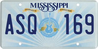 MS license plate ASQ169