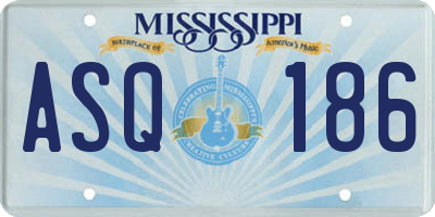 MS license plate ASQ186
