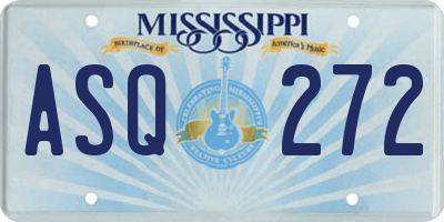 MS license plate ASQ272