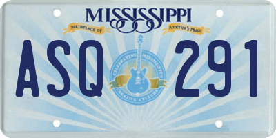 MS license plate ASQ291