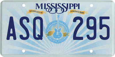 MS license plate ASQ295