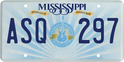 MS license plate ASQ297