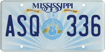MS license plate ASQ336