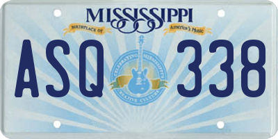MS license plate ASQ338