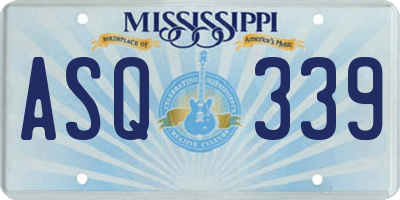 MS license plate ASQ339