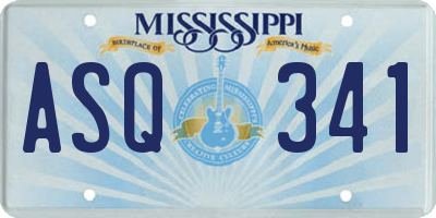 MS license plate ASQ341