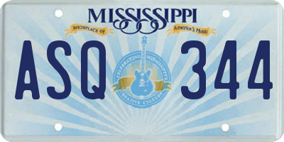 MS license plate ASQ344
