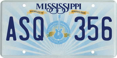 MS license plate ASQ356