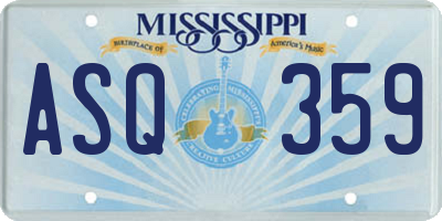 MS license plate ASQ359