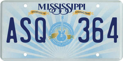 MS license plate ASQ364