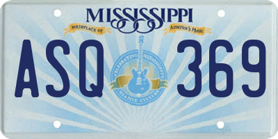 MS license plate ASQ369