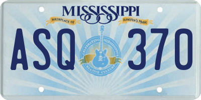 MS license plate ASQ370