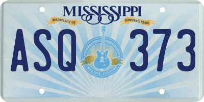 MS license plate ASQ373