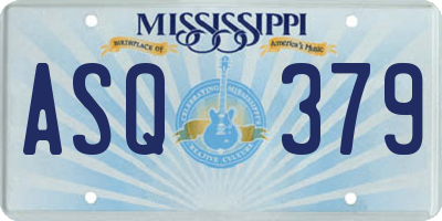 MS license plate ASQ379