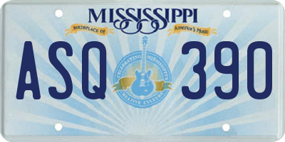 MS license plate ASQ390