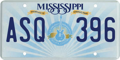 MS license plate ASQ396