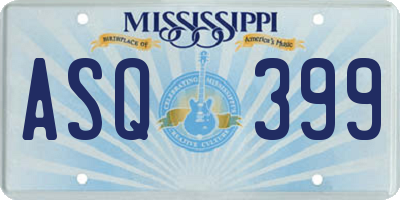 MS license plate ASQ399