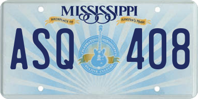MS license plate ASQ408