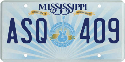 MS license plate ASQ409