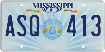 MS license plate ASQ413