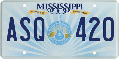 MS license plate ASQ420