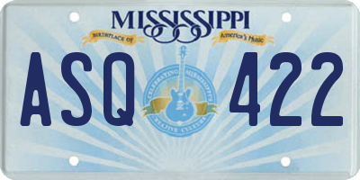 MS license plate ASQ422