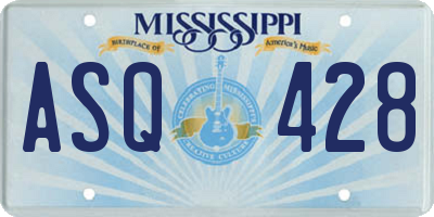 MS license plate ASQ428