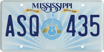 MS license plate ASQ435