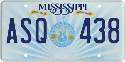 MS license plate ASQ438