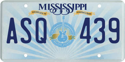 MS license plate ASQ439