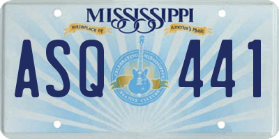 MS license plate ASQ441
