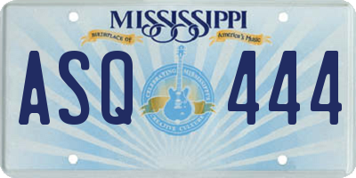 MS license plate ASQ444