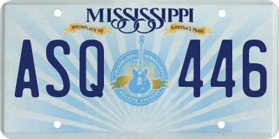 MS license plate ASQ446